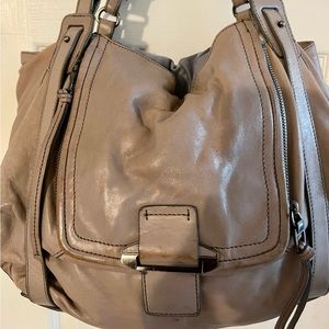 Kooba Grey Leather Hobo Bag